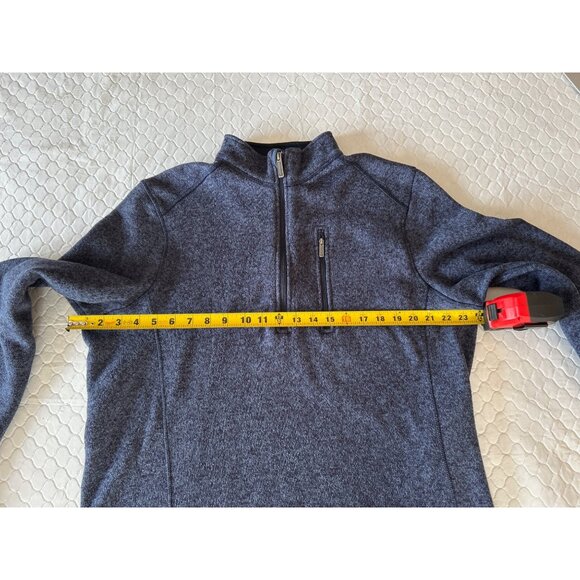 Woolrich Sweater Jacket Pullover Men's L/G Blue Fleece Half Zip Mock Neck - Picture 11 of 11